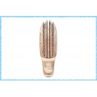 Укороченная массажная расческа Scalp Brush Gold, S-Heart-S, золотая, 376 зубчиков