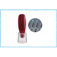 Укороченная профессиональная массажная расческа Scalp Brush Red, S-Heart-S, красная, 376 зубчиков