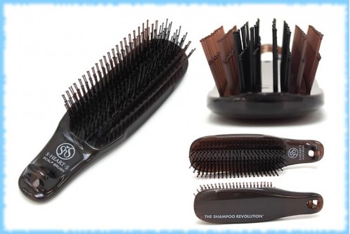 Укороченная массажная восстанавливающая расческа Scalp Brush Com Hard, S-Heart-S, Жесткая, 552 зубчика