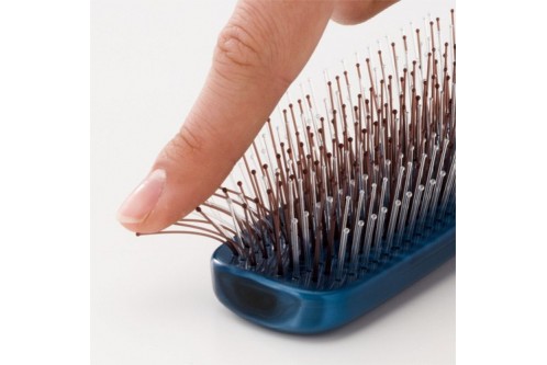 Массажная восстанавливающая расческа Scalp Brush Gold, S-Heart-S, цвет - золотой, 376 зубчиков