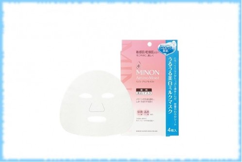 Отбеливающая маска для лица Minon Amino Moist WFM Whitening Mask, 4 шт.